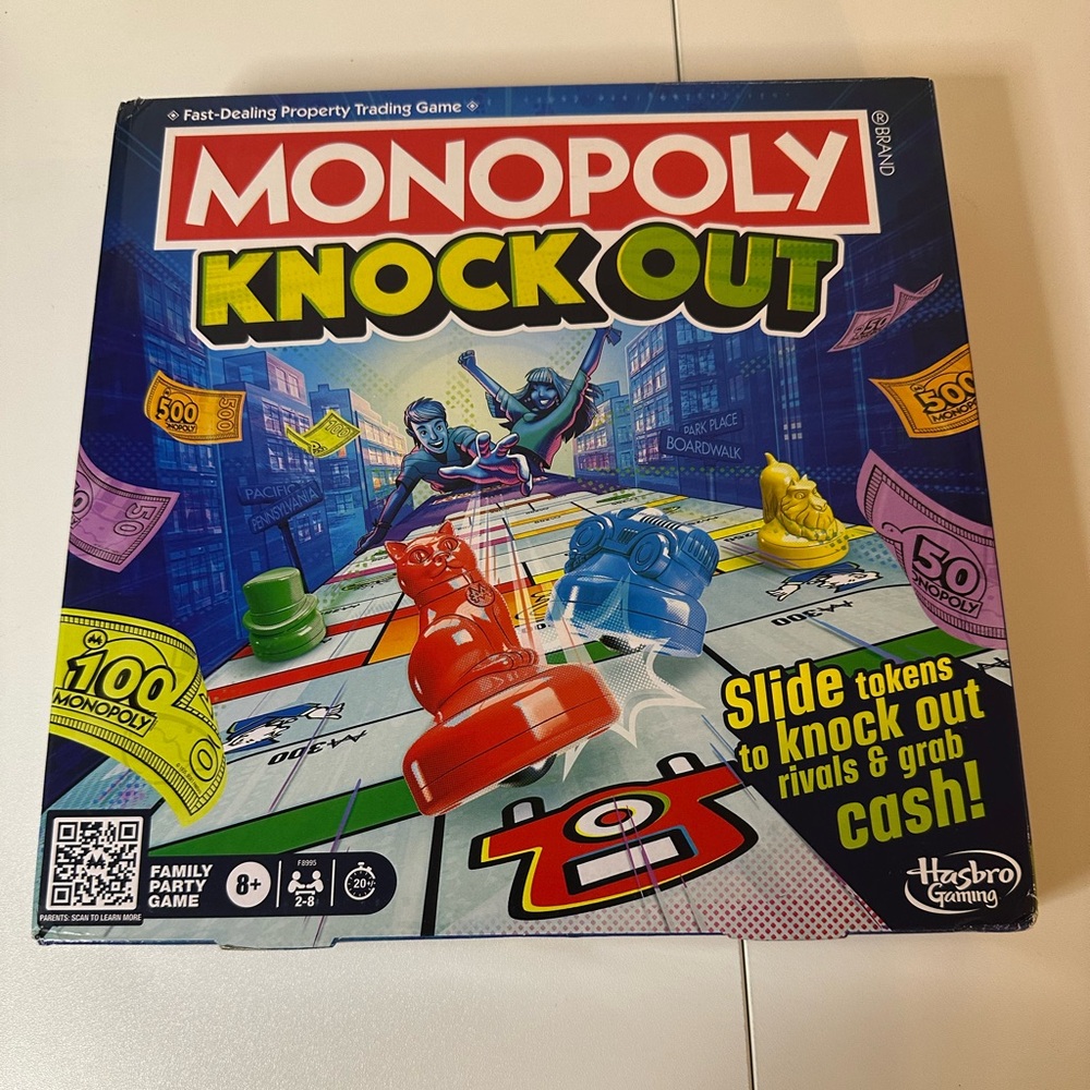 Monopoly Knockout Family Party Game – Slide, Score & Knock Out Fun Giftable
